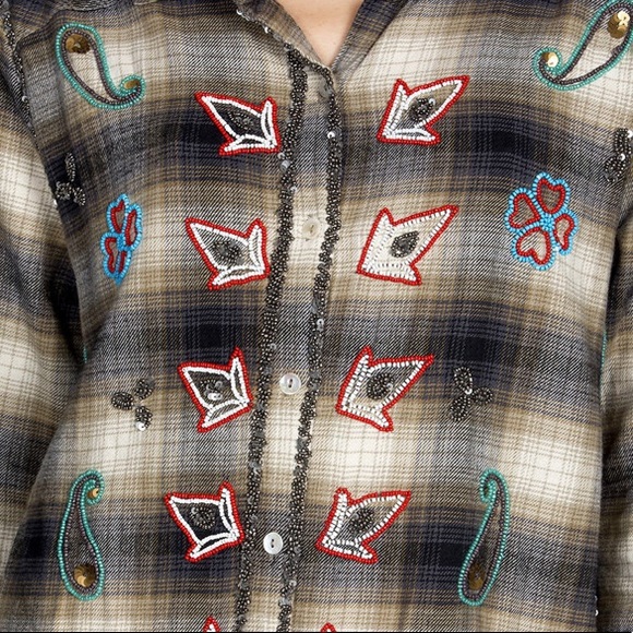 Miss Me Vintage flannel button down dress - Picture 3 of 5